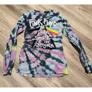 Pink Floyd The Dark Side‎ of the Moon Tie Dye Long Sleeve Shirt Womens Small